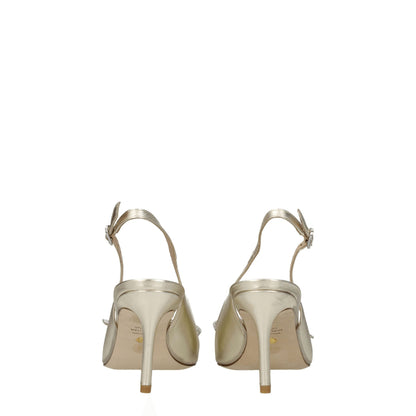 Stuart Weitzman Gold Leather Sandal