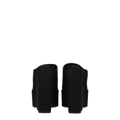 Paris Texas Black Satin Sandal