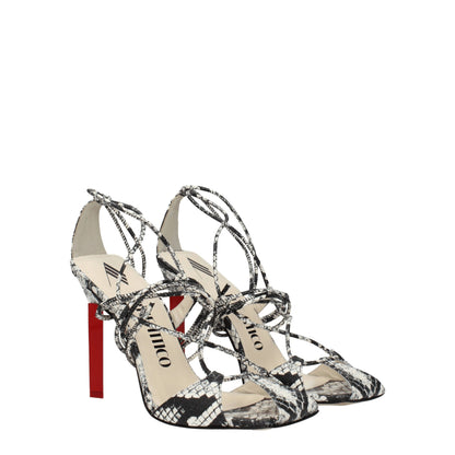 The Attico White Leather Sandal