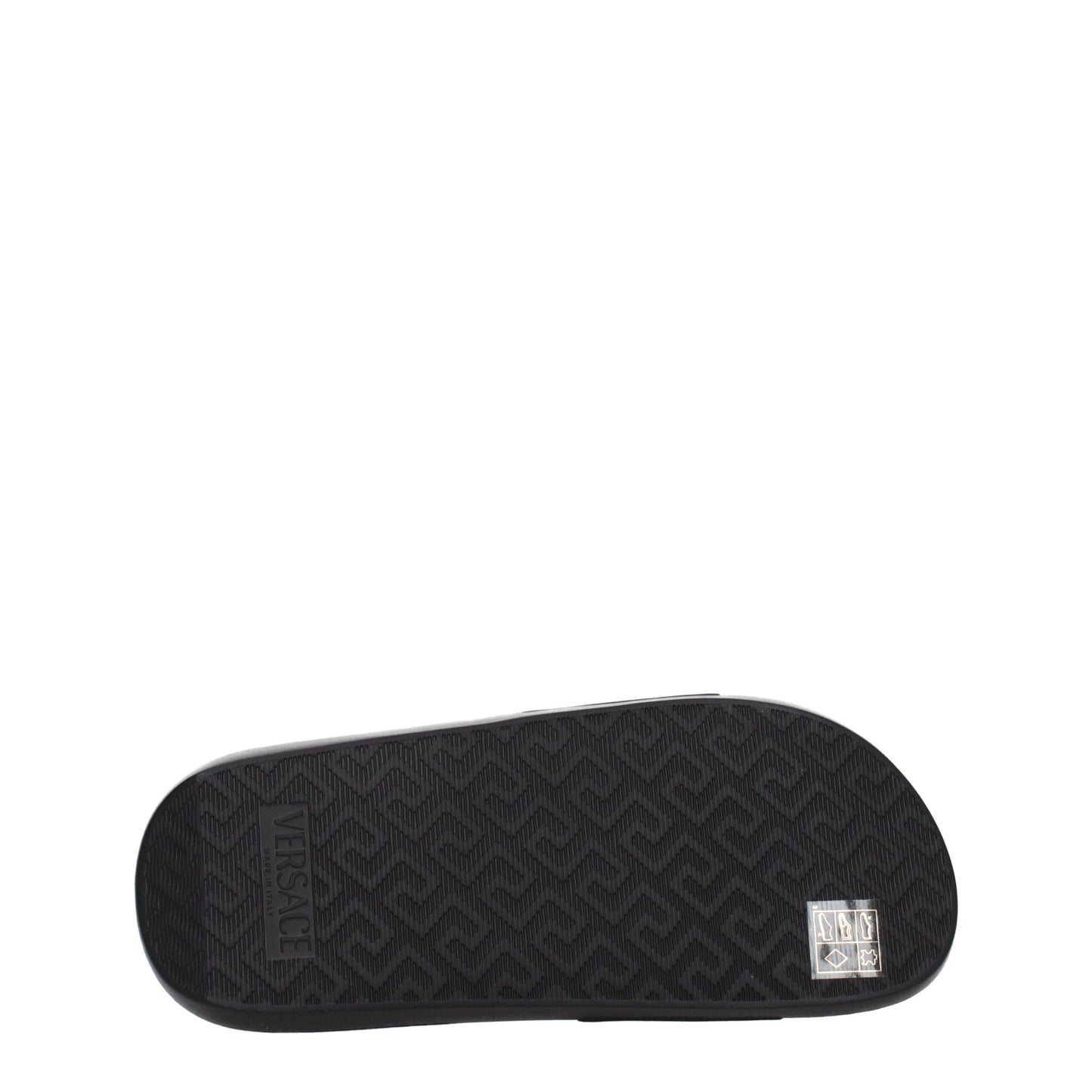 Versace Black Leather Slipper