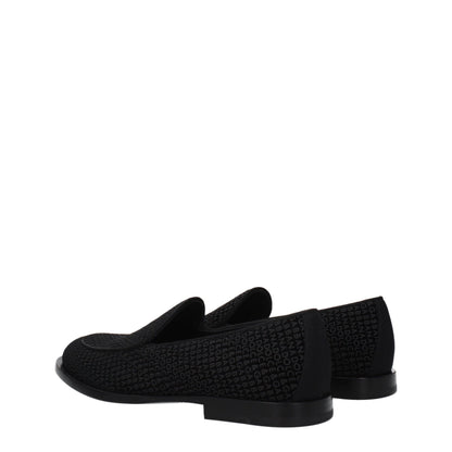 Dolce & Gabbana Black Velvet Slip-On Loafer
