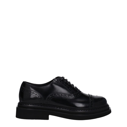Dolce & Gabbana Black Leather Oxfords And Derby