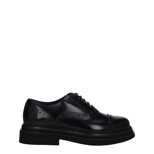 Dolce & Gabbana Black Leather Oxfords And Derby