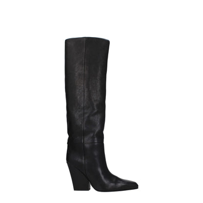 Paris Texas Black Leather Boot