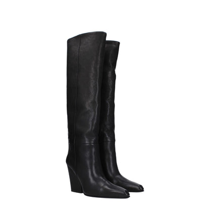 Paris Texas Black Leather Boot