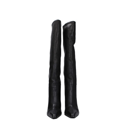 Paris Texas Black Leather Boot