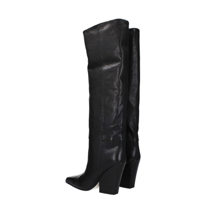 Paris Texas Black Leather Boot