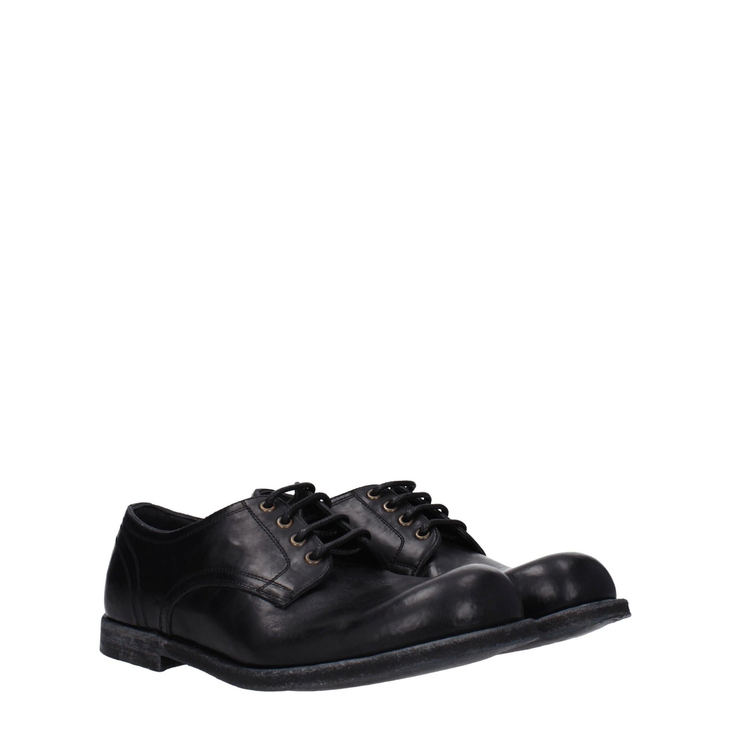 Dolce & Gabbana Black Leather Oxfords And Derby