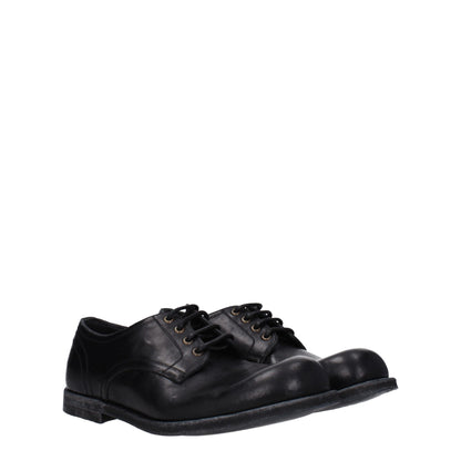 Dolce & Gabbana Black Leather Oxfords And Derby