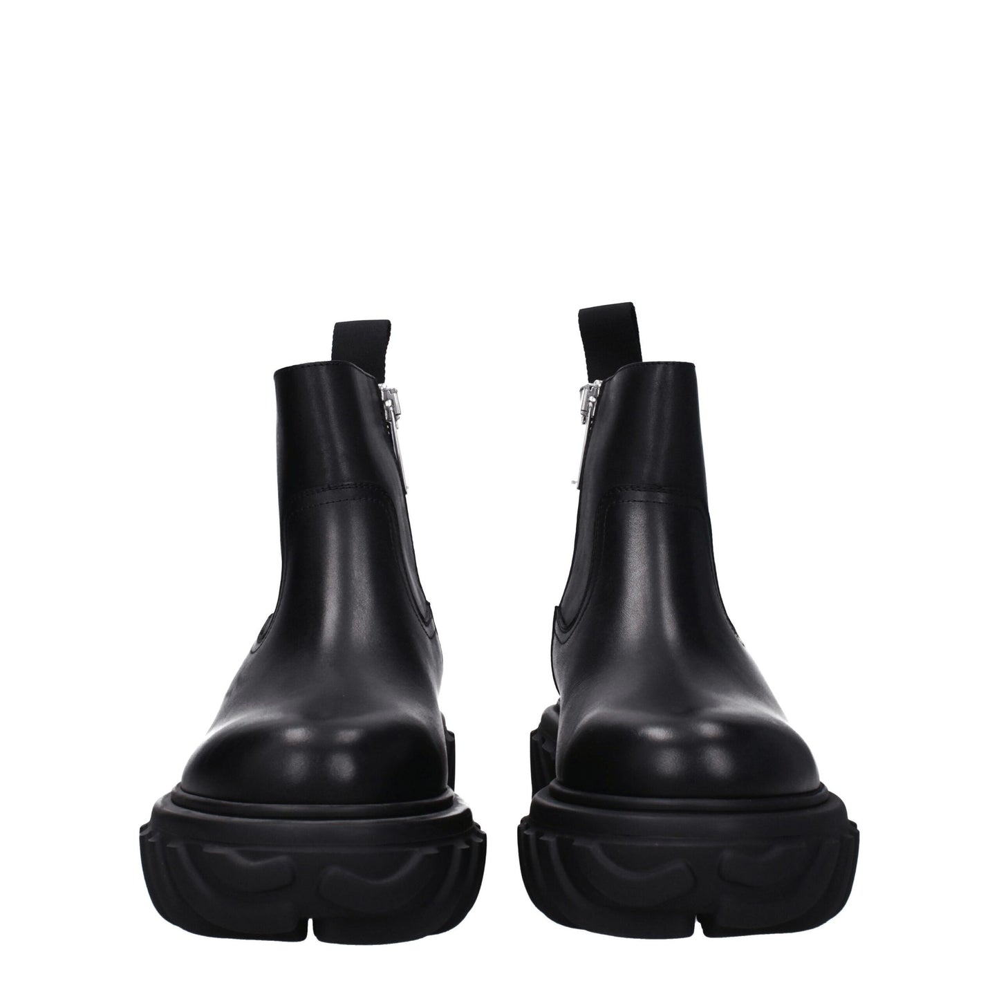 Off-White Black Leather Ankle