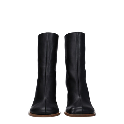 Jacquemus Black Leather Ankle