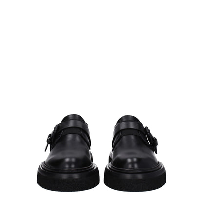 Max Mara Black Leather Oxfords And Derby