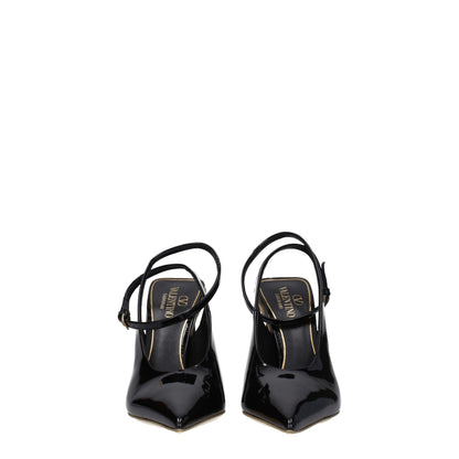 Valentino Garavani Black Leather Sandal