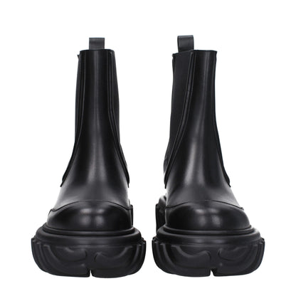 Off-White Black Leather Ankle