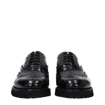Church's Black Leather Oxfords And Derby