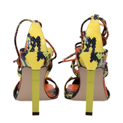 The Attico Orange Leather Sandal