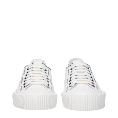 Moncler White Fabric Sneakers