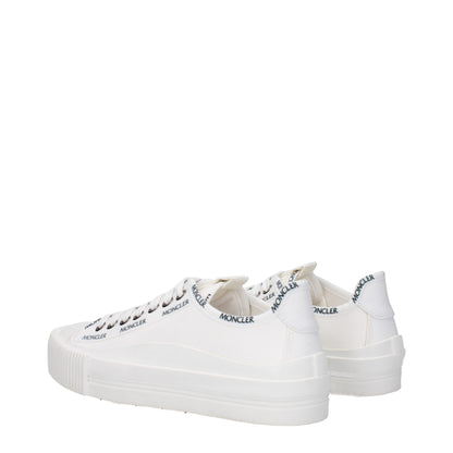 Moncler White Fabric Sneakers