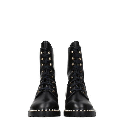 Stuart Weitzman Black Leather Ankle