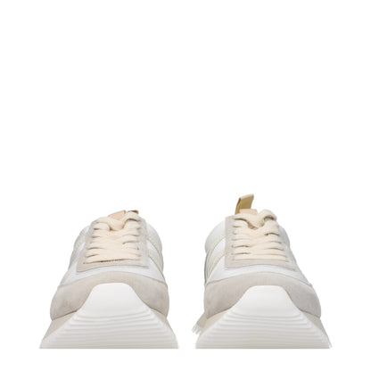 Moncler Beige Fabric Sneakers