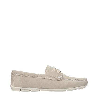 Prada Gray Leather Loafer