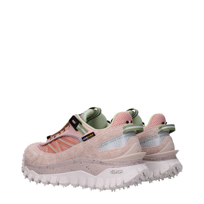 Moncler Pink Leather Sneakers