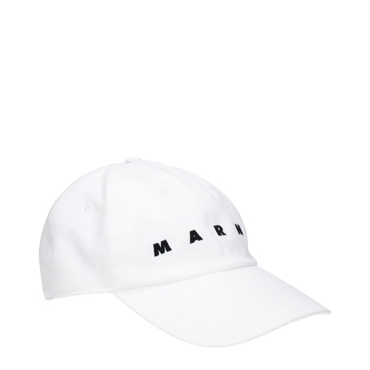 Marni White Cotton Hat