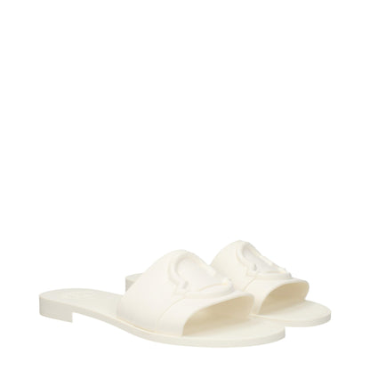 Moncler White Cotton Slipper