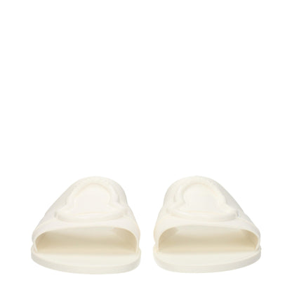 Moncler White Cotton Slipper