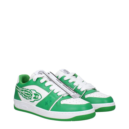 Enterprise Japan Green Leather Sneakers