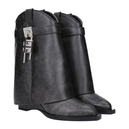 Givenchy Black Leather Ankle