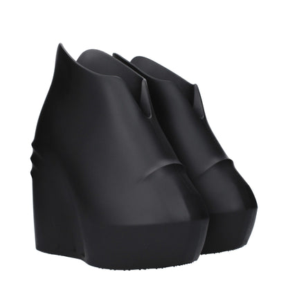 Givenchy Black Cotton Wedges Sandals