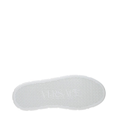 Versace White Leather Low Tops