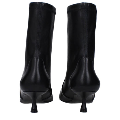 Stuart Weitzman Black Leather Ankle Boots