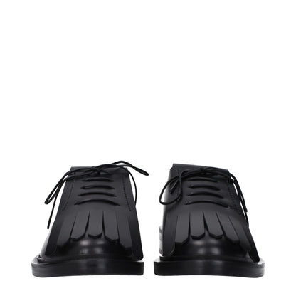 Max Mara Black Leather Oxfords And Derbies