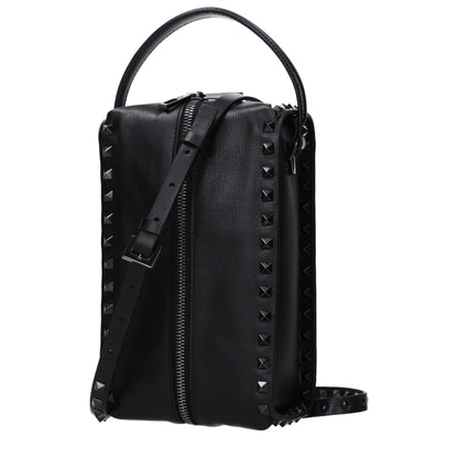 Valentino Garavani Black Leather Clutch Bags
