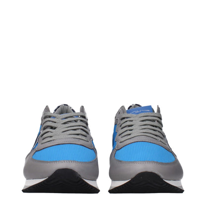 Philippe Model Blue Fabric Low Tops