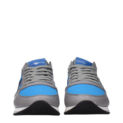 Philippe Model Blue Fabric Low Tops