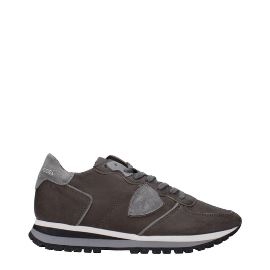 Philippe Model Gray Leather Low Tops