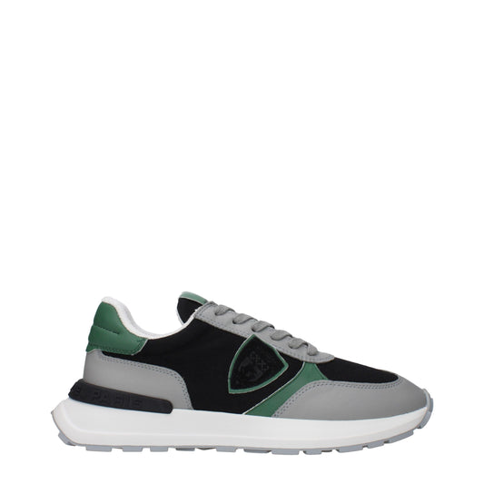 Philippe Model Black Fabric Athletic Sneakers