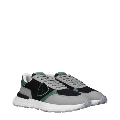 Philippe Model Black Fabric Athletic Sneakers