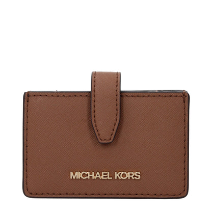 Michael Kors Brown Leather Cardholders
