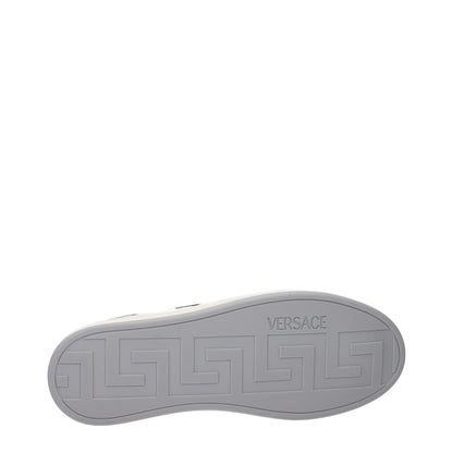 Versace White Leather Low Tops