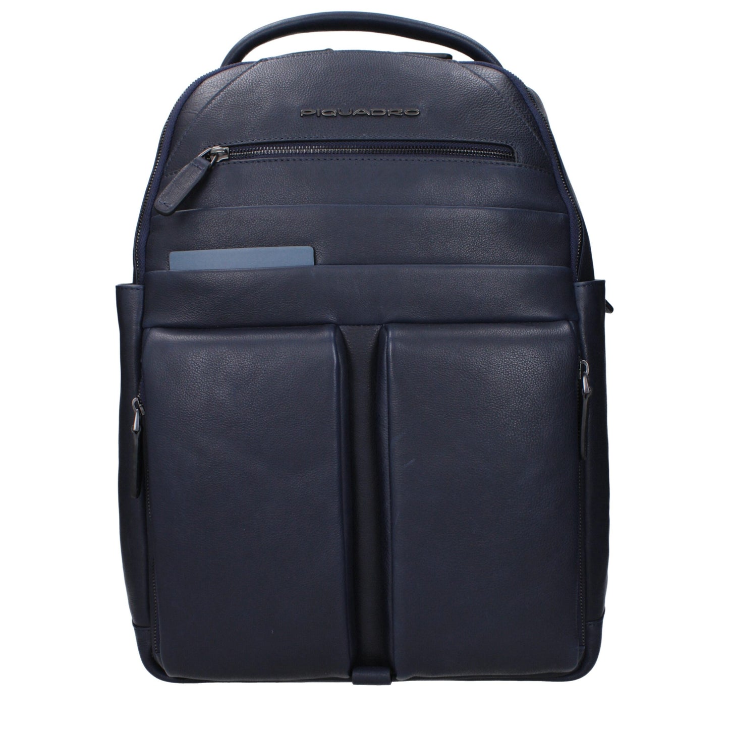 Piquadro Blue Leather Backpacks