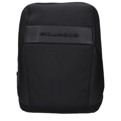 Piquadro Black Fabric Crossbody Bags