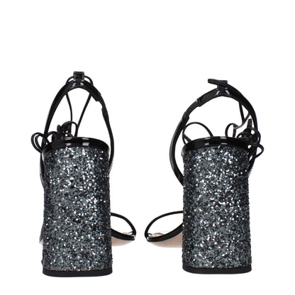 Miu Miu Black Leather Platforms