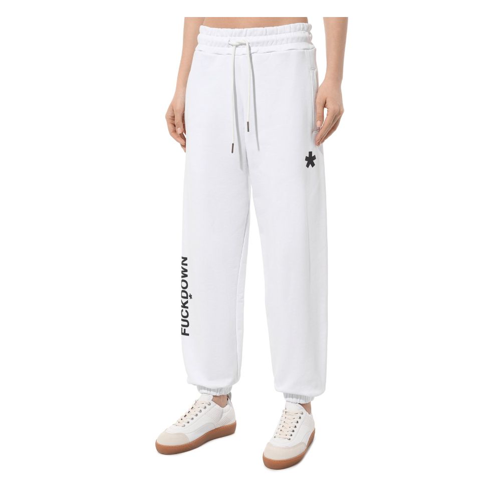 Comme Des Fuckdown White Cotton Jeans & Pant