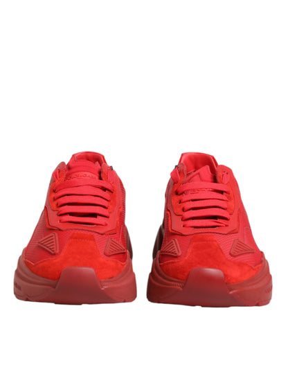 Dolce & Gabbana Red Leather Daymaster Low Top Sneakers Shoes