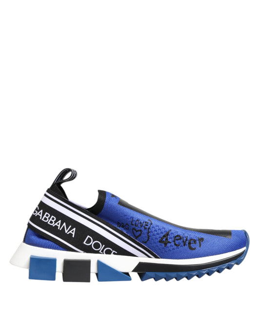 Dolce & Gabbana Blue Sorrento Low Top Sneakers Shoes
