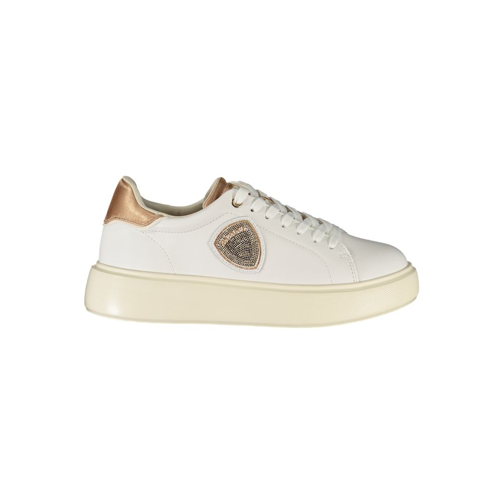 Blauer White Leather Women Sneaker